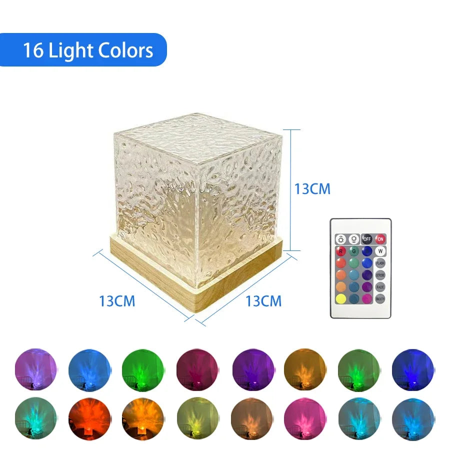 NYXALUNA™ Rotating Ocean Wave Projector Lamp